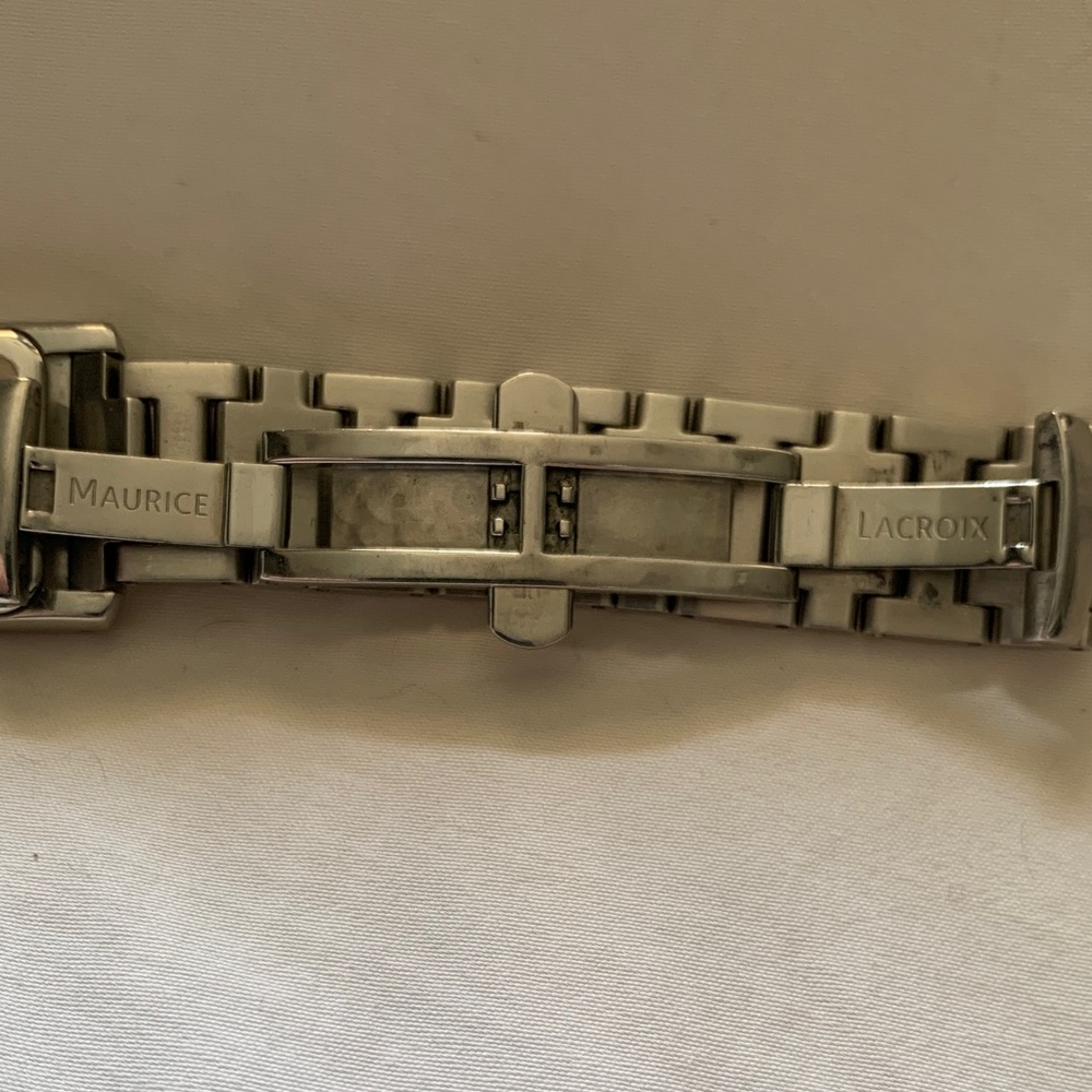 Maurice Lacroix Silver Rectangular Watch With Rom… - image 3